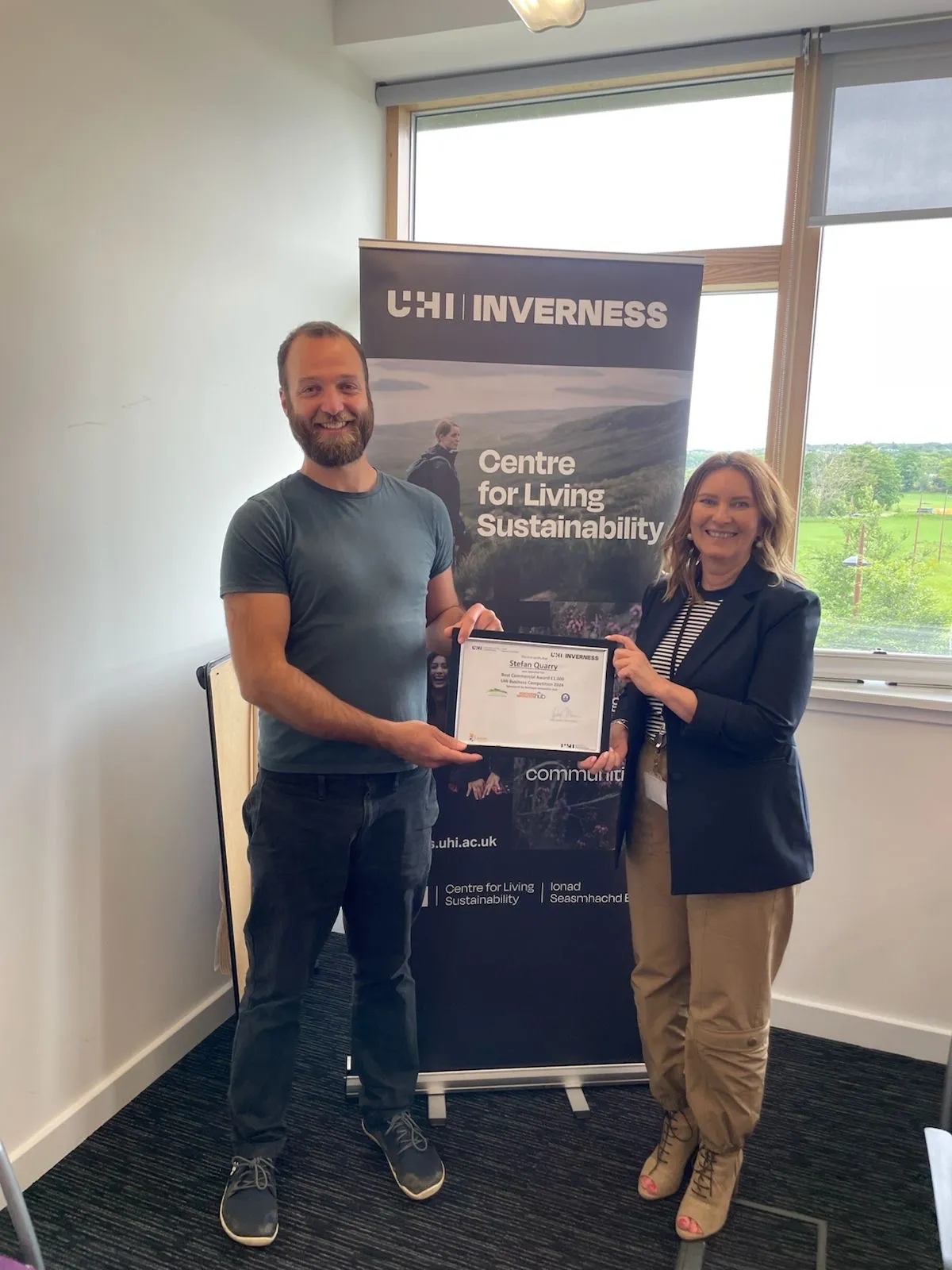 Storm-resilient geodesic dome greenhouse in an exposed Highland location